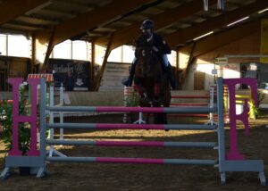 Sieger im M*-Springen mit Stechen: Sven Gero Hünicke und Sunshine Brown Foto: Svenja Widder